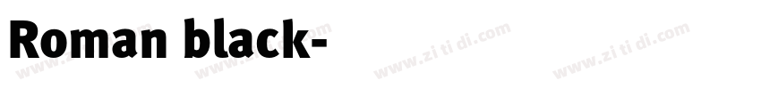 Roman black字体转换